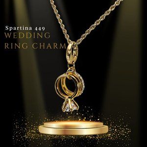 Spartina 449 Remembrance Wedding Rings Clip-On Charm NWOT 1-1/2"